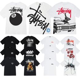 stussyy tshirt designer tshirt fashion trend short sleeved 100% pure cotton skin friendly and breathable 300g heavyweight american style tshirt