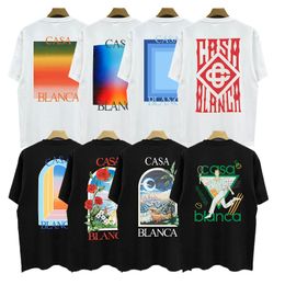 casablanca tshirt brand designer cotton short-sleeved tshirt for men and women street fashion trend t shirt with top quality
