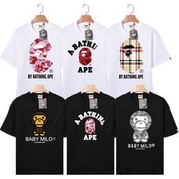 bape t shirt designer shirt 300g 100% cotton neck tshirt 1:1 top quality material EUR US Size heavyweight over size designer t shirt unisex t shirts