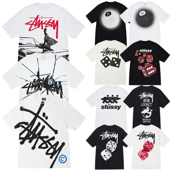 stussyy tshirt designer tshirt summer trend short sleeve 100% cotton 300g heavyweight short sleeve skin friendly and breathable street fashion trend